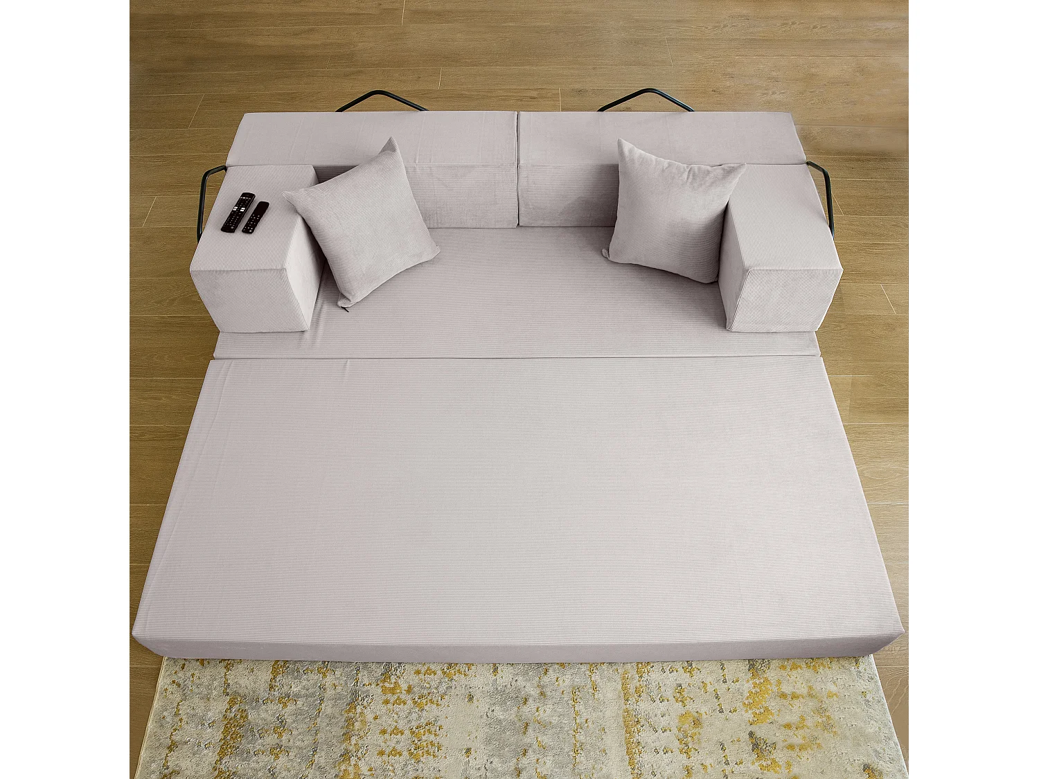 Canapé droit convertible FLEXIMOOD 3 pl, déhoussable