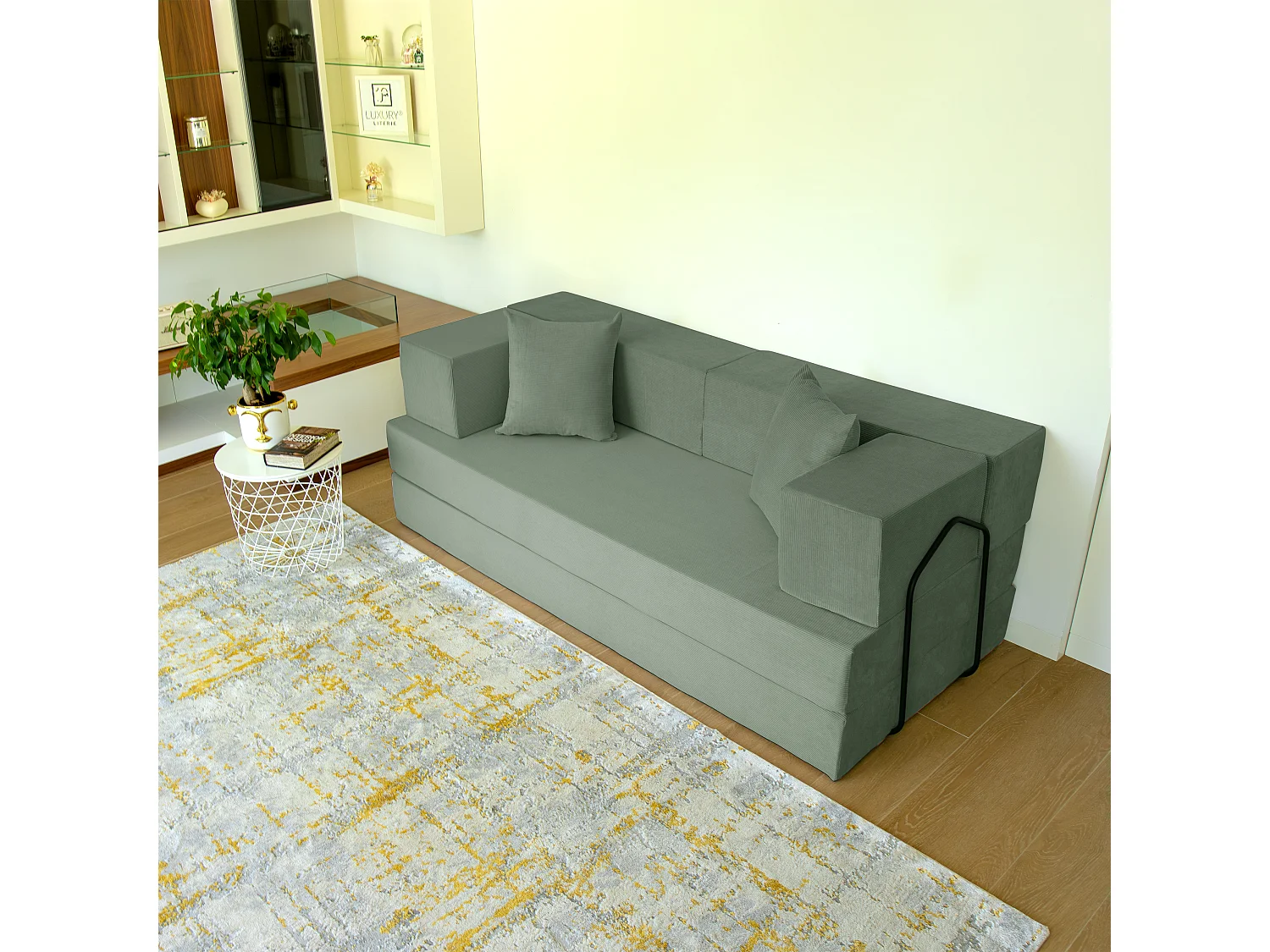 Canapé droit convertible FLEXIMOOD 3 pl, déhoussable