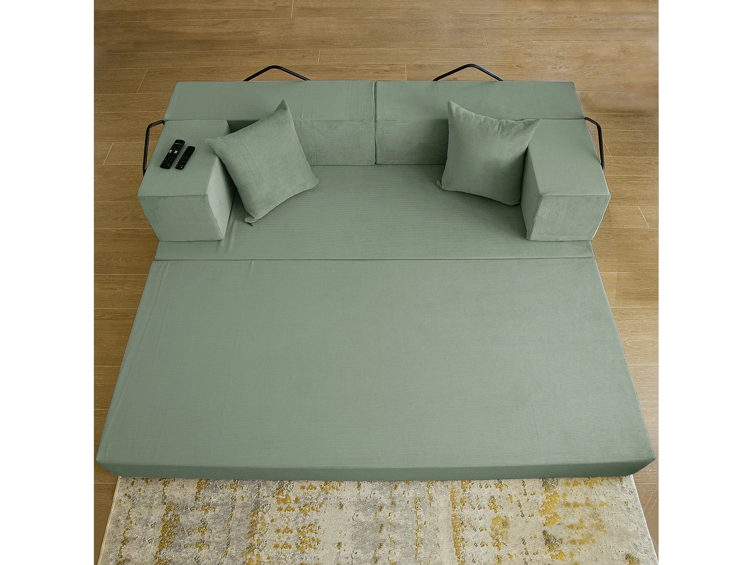 Canapé droit convertible FLEXIMOOD 3 pl, déhoussable