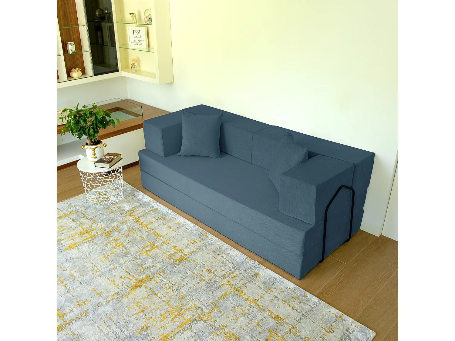 Canapé droit convertible FLEXIMOOD 3 pl, déhoussable