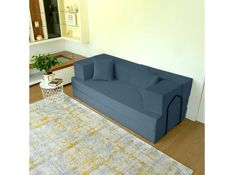 Canapé droit convertible FLEXIMOOD 3 pl, déhoussable