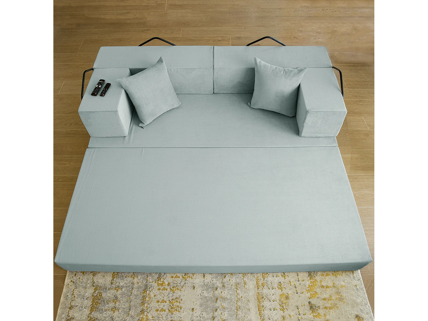 Canapé droit convertible FLEXIMOOD 3 pl, déhoussable