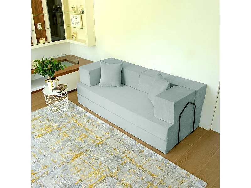 Canapé droit convertible FLEXIMOOD 3 pl, déhoussable