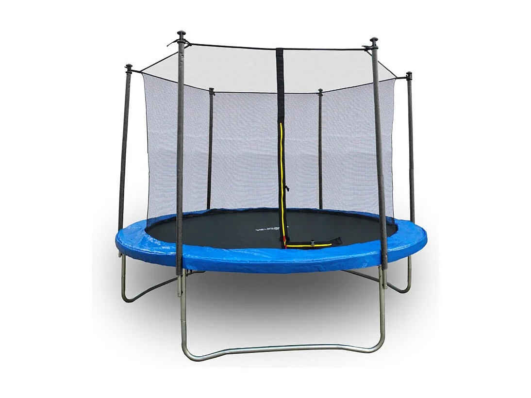 Trampoline pour enfant 10Ft ø305cm avec coussin de protection Bleu, Echelle et Filet de sécurité