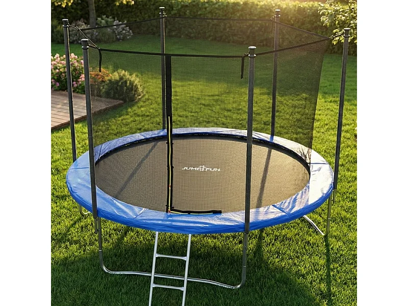 Trampoline pour enfant 10Ft ø305cm avec coussin de protection Bleu, Echelle et Filet de sécurité