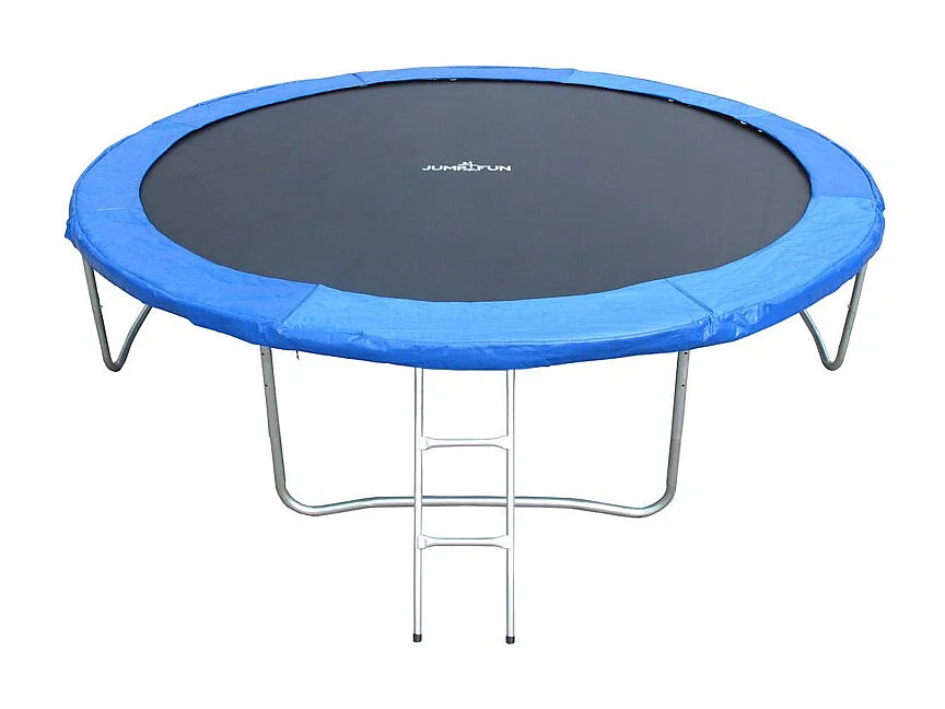 Trampoline pour enfant 14Ft ø427cm avec coussin de protection Bleu, Echelle et Filet de sécurité