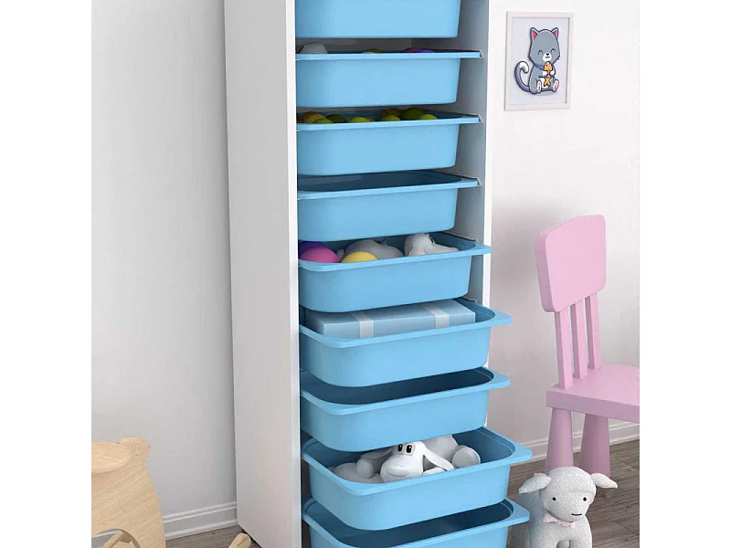 Meuble de rangement 9 tiroirs Zola