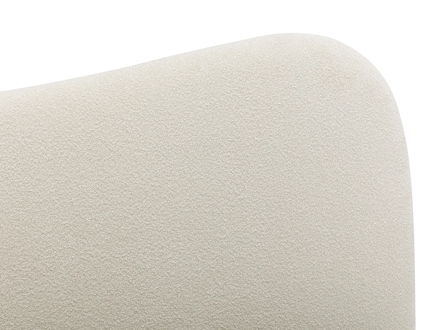 Lit coffre 140 x 200 cm - Tissu bouclette - Blanc - VANARI