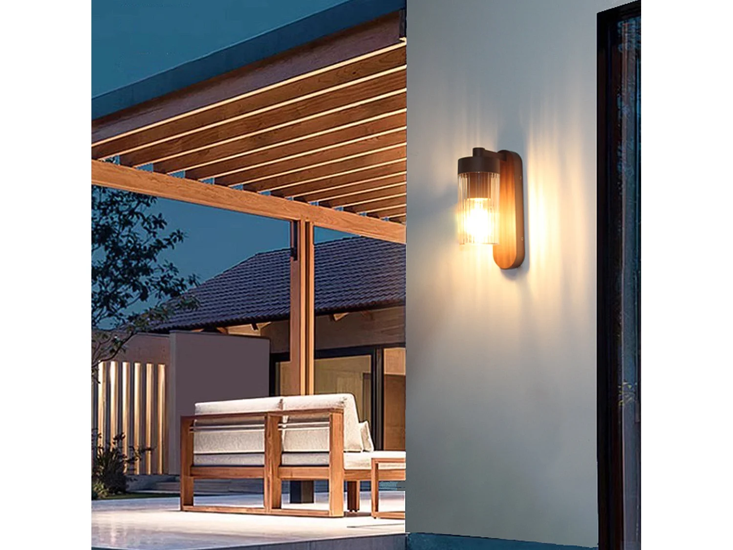 Applique murale d'extérieur CLARA rouille E27 H24cm