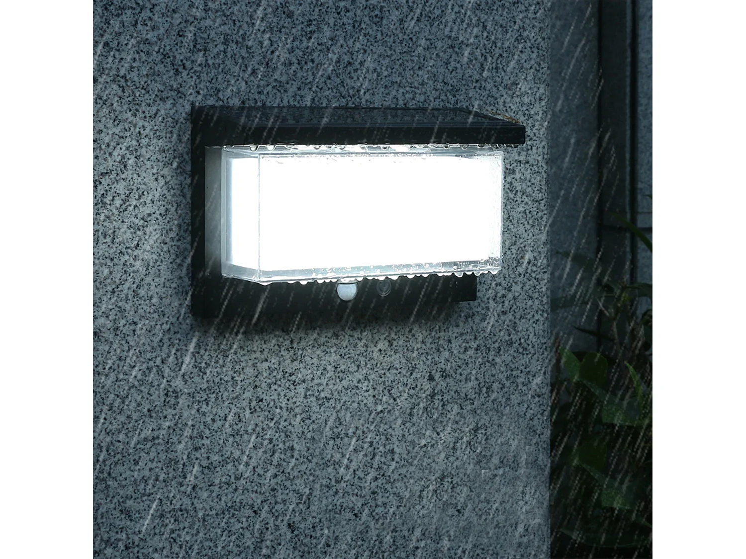 Applique murale solaire ZEANY Noir Acier H9cm