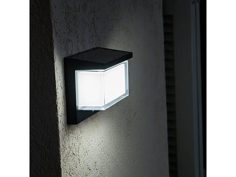 Applique murale solaire ZEANY Noir Acier H9cm