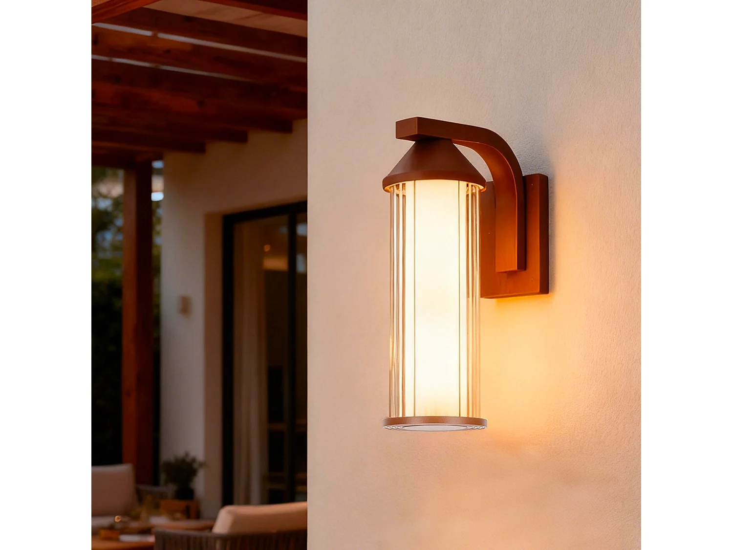 Applique murale d'extérieur BRISA rouille E27 H26cm