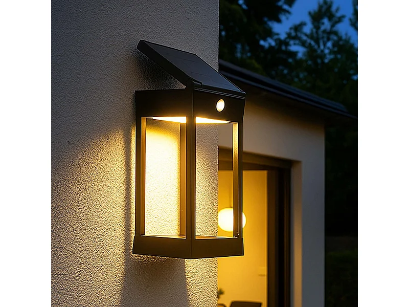 Applique murale solaire SUNBRIK noir H27cm