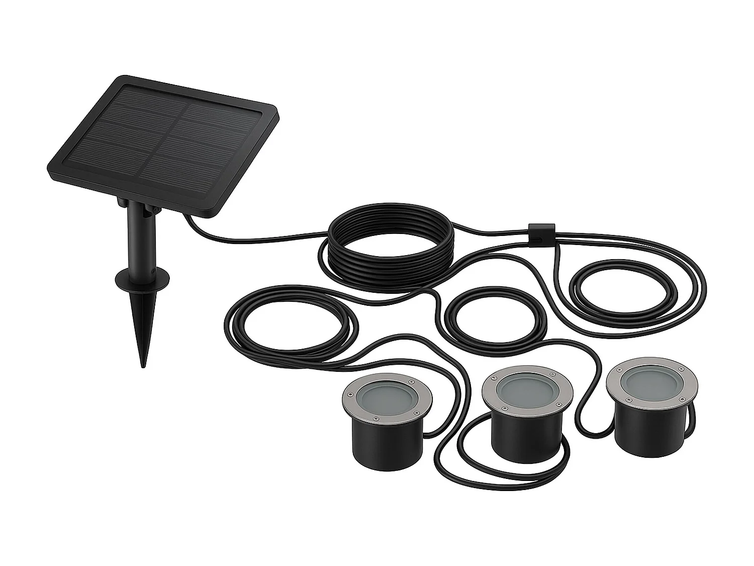 3 Spots Solaires encastrables SOLPOOL 100LM