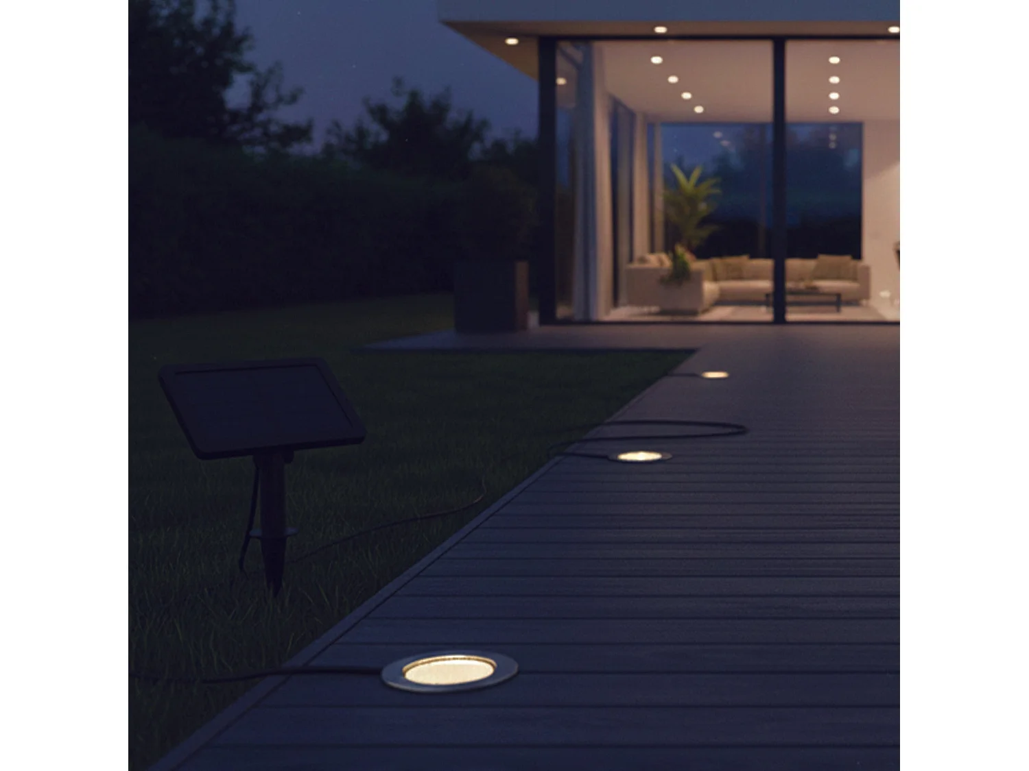 3 Spots Solaires encastrables SOLPOOL 100LM