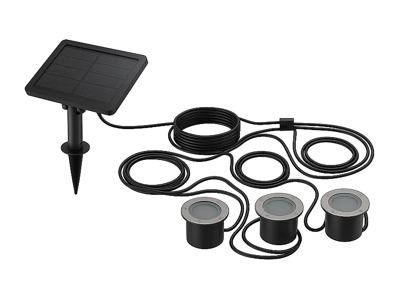 3 Spots Solaires encastrables SOLPOOL 100LM