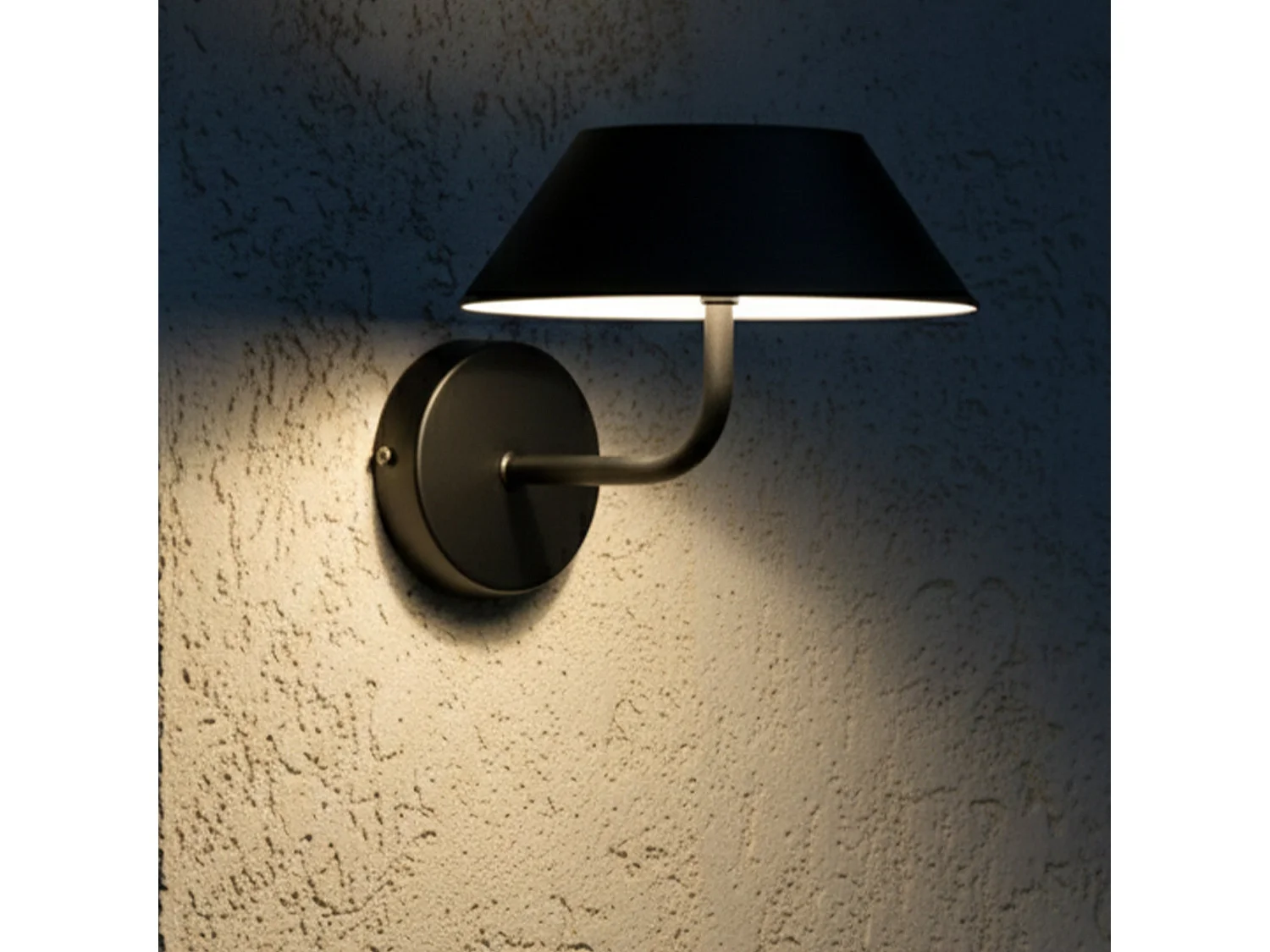 Applique murale solaire NERIO noir H19cm