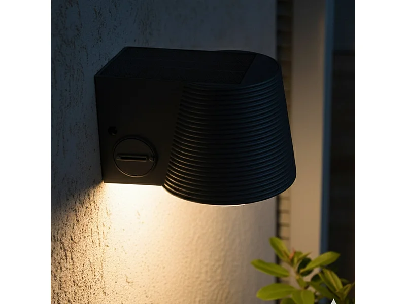 Applique murale solaire SOLINE gris sensor H11cm