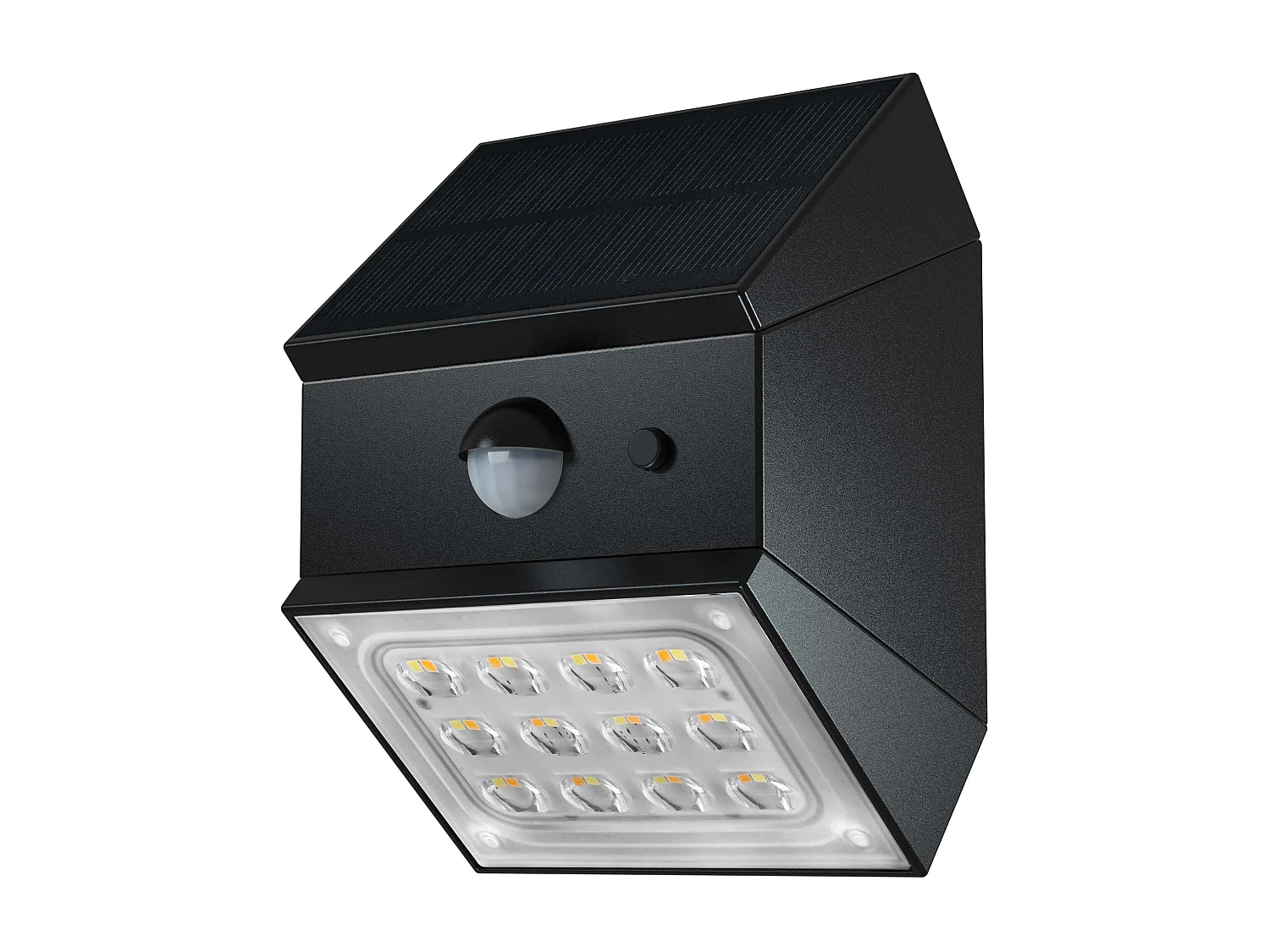 2 appliques murales solaires LUMICUBE Noir Plastique H9.48cm