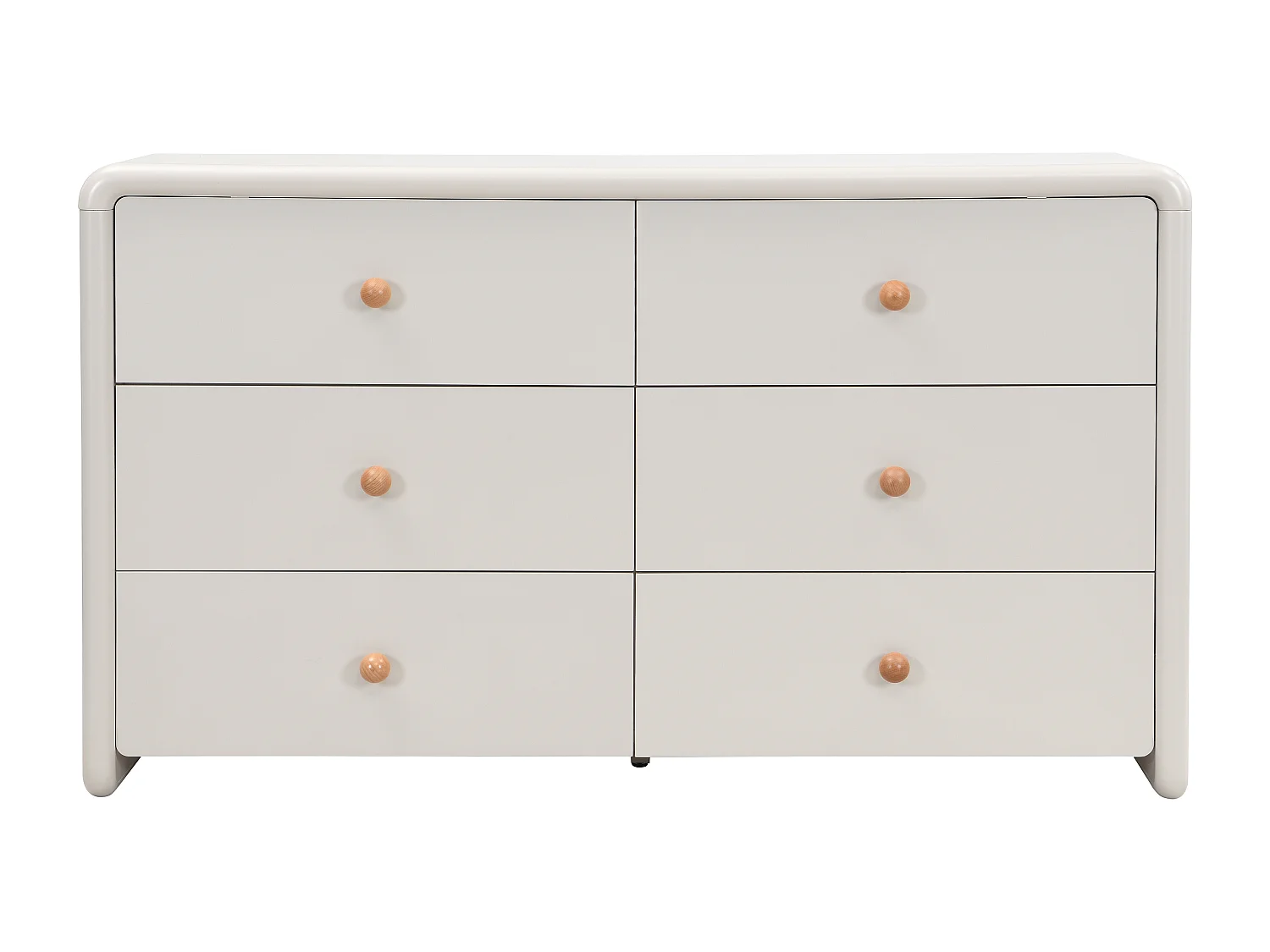 Commode avec 6 tiroirs - Beige - SELORINA