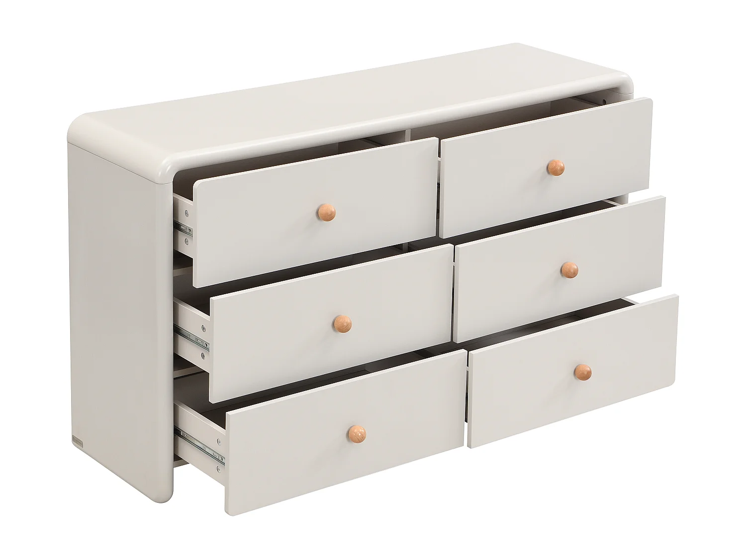 Commode avec 6 tiroirs - Beige - SELORINA