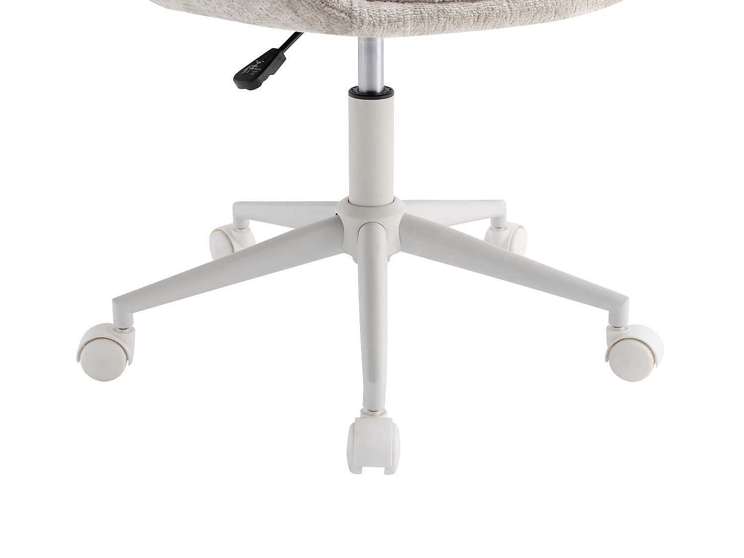 Chaise de bureau - Tissu - Beige et blanc - Hauteur réglable - NAODY