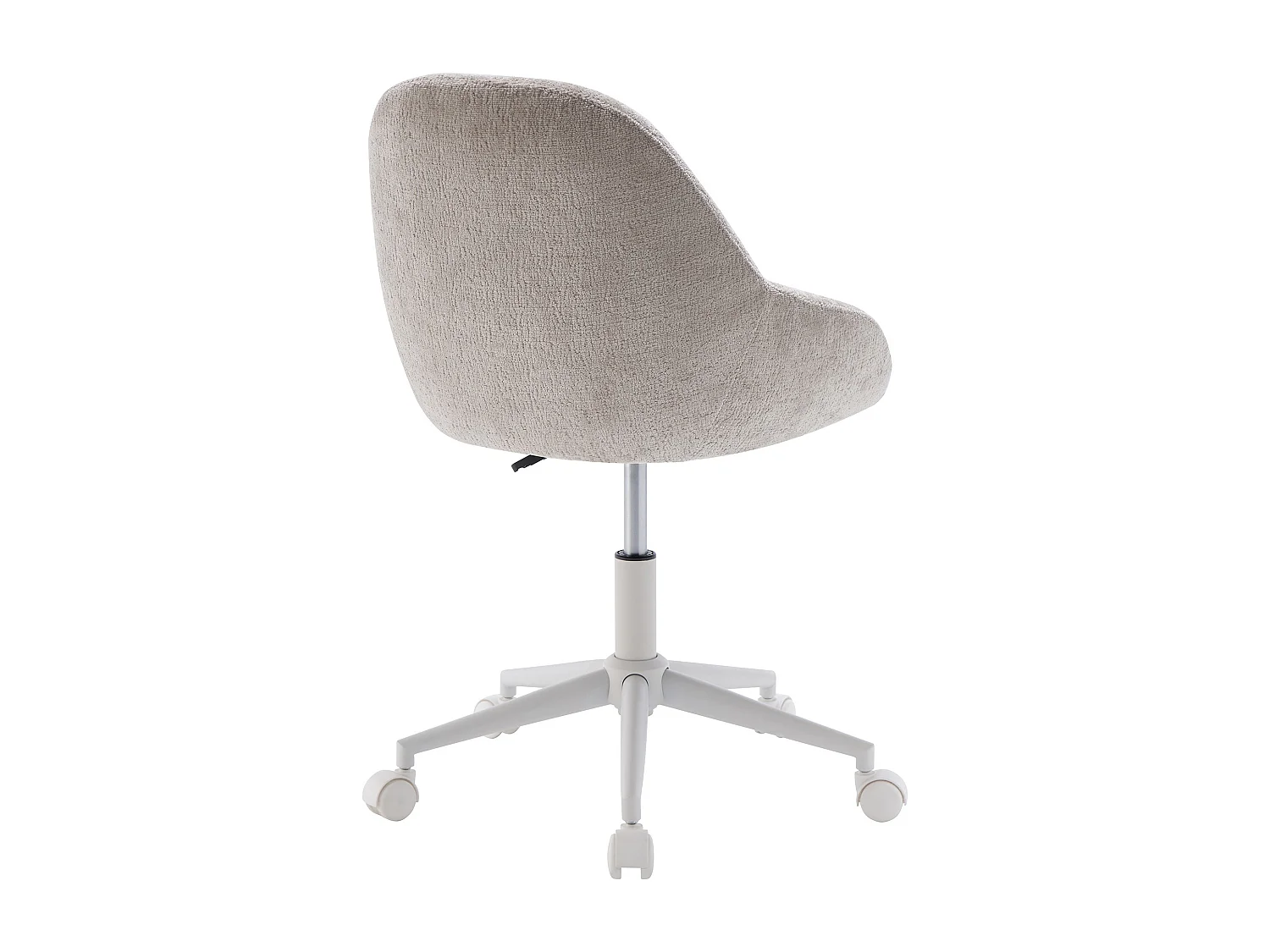 Chaise de bureau - Tissu - Beige et blanc - Hauteur réglable - NAODY