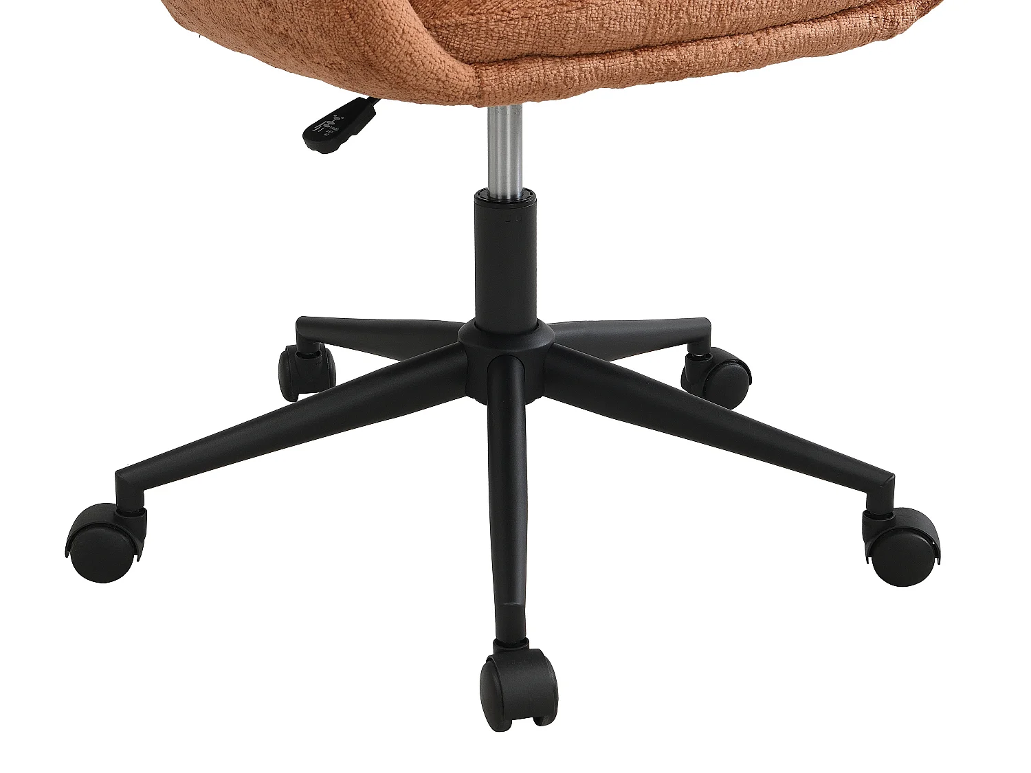 Chaise de bureau - Tissu texturé - Terracotta - Hauteur réglable - LASSANDRA