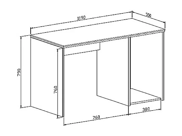 Bureau - 5 tiroirs – Blanc brillant et doré - VUKIA
