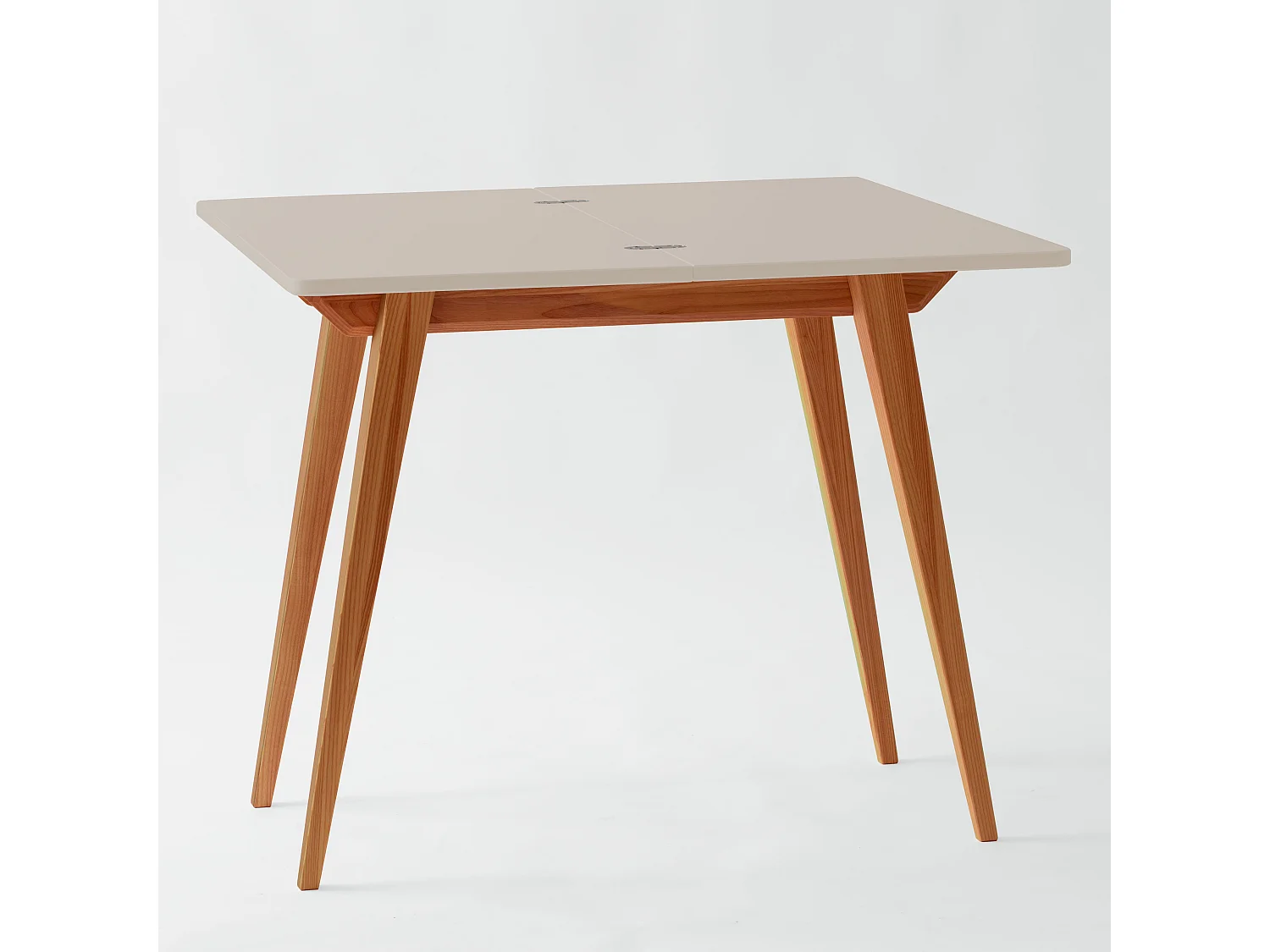 Petite console extensible 45 x 90 cm Envelope Beige Brun | Pieds Chêne