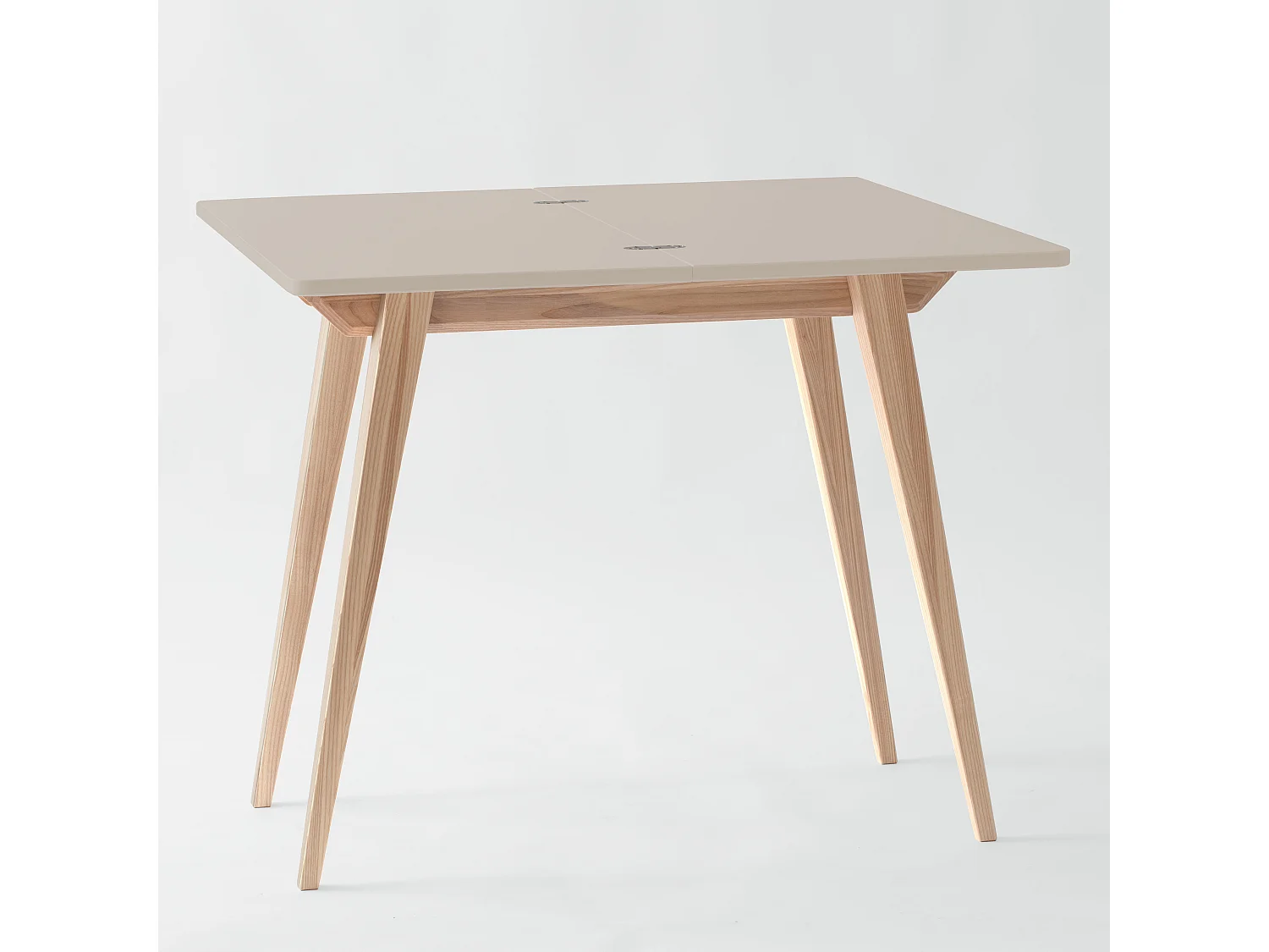 Petite console extensible 45 x 90 cm Envelope Beige Brun | Pieds en frêne