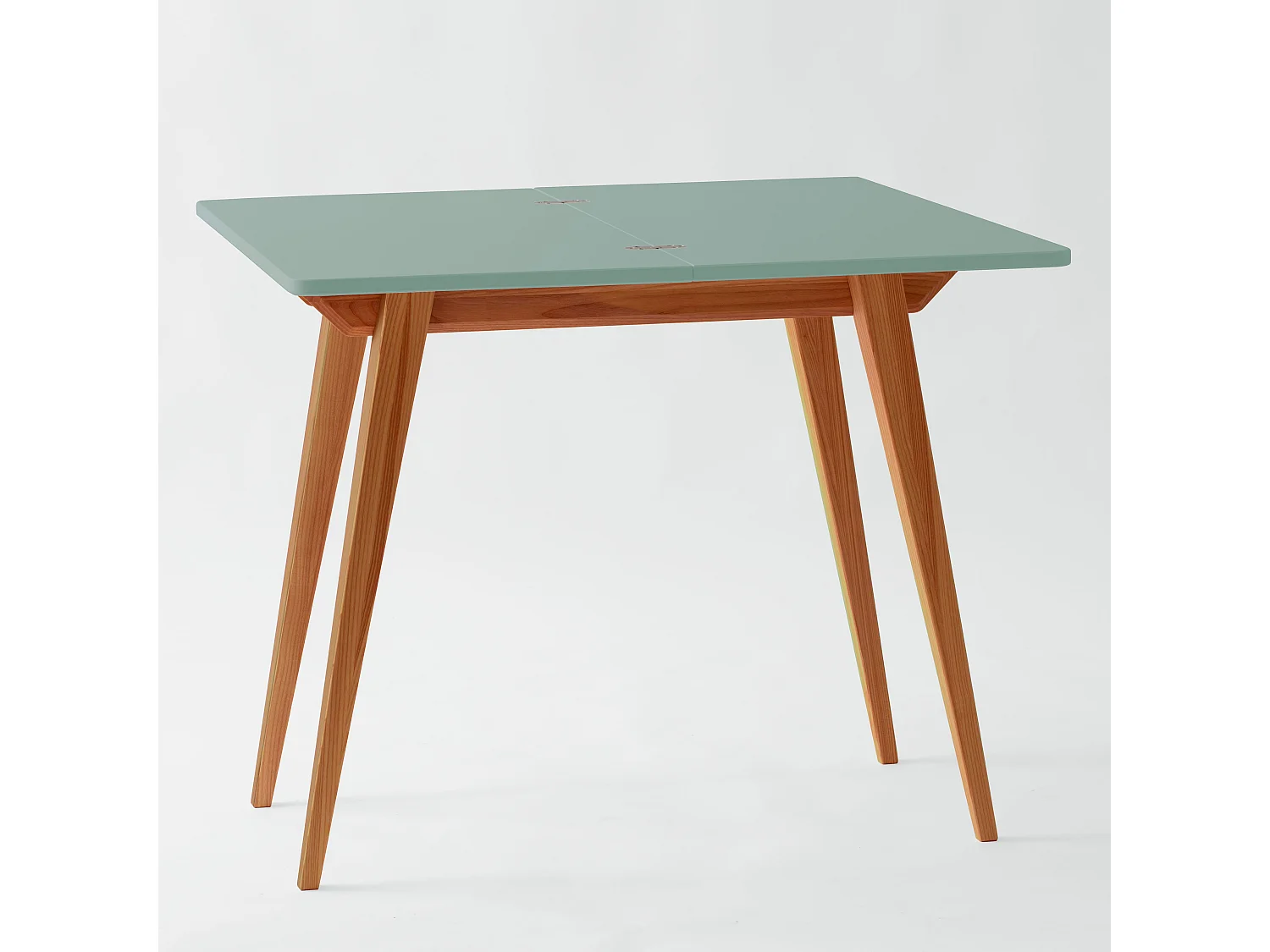 Petite console extensible 45 x 90 cm Envelope Vert Sauge | Pieds Chêne