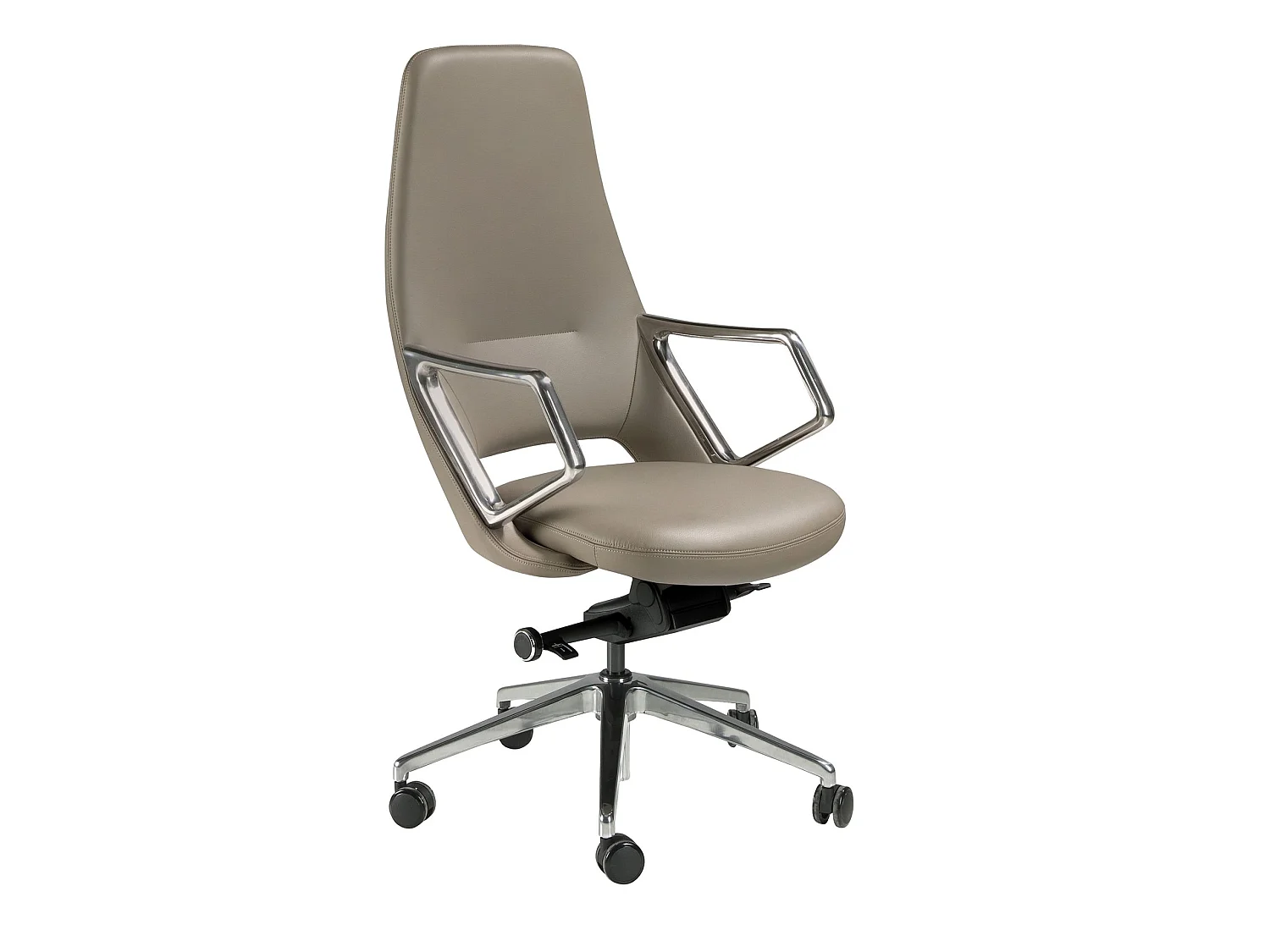 Fauteuil de bureau pivotant en similicuir gris 4217 ANGEL CERDA