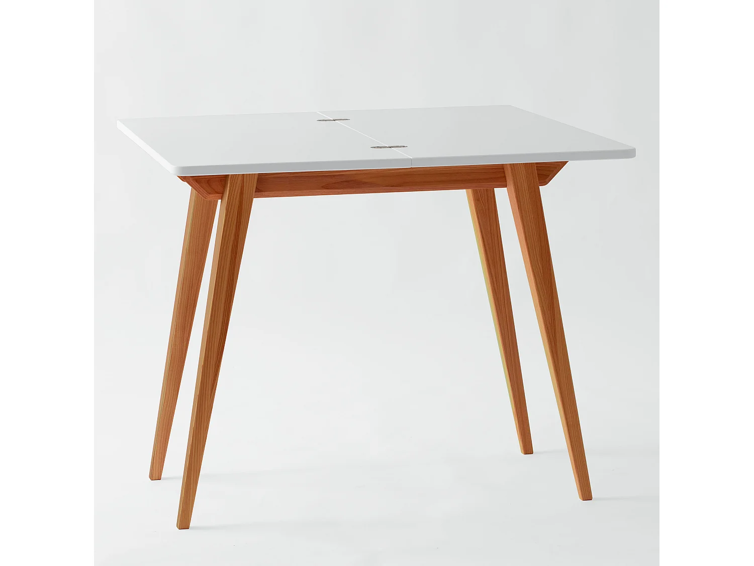 Petite console extensible 45 x 90 cm Envelope Blanc | Pieds Chêne