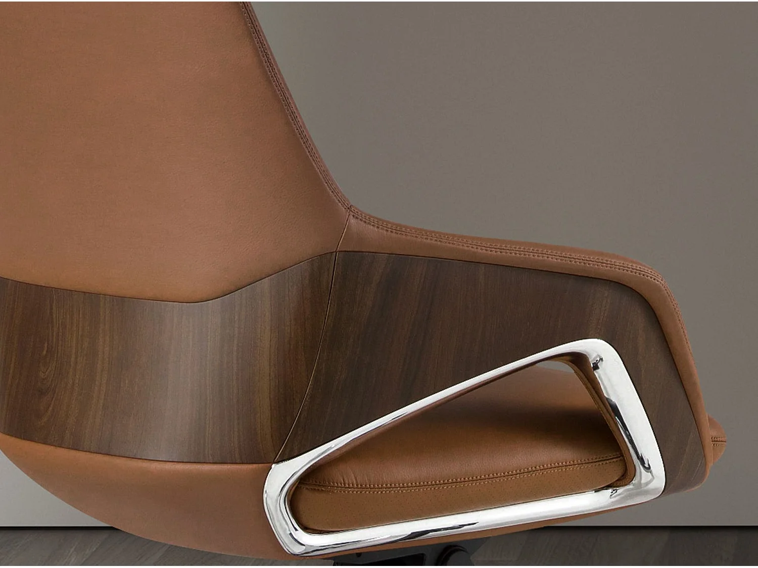 Fauteuil de bureau pivotant en similicuir marron 4209 ANGEL CERDA