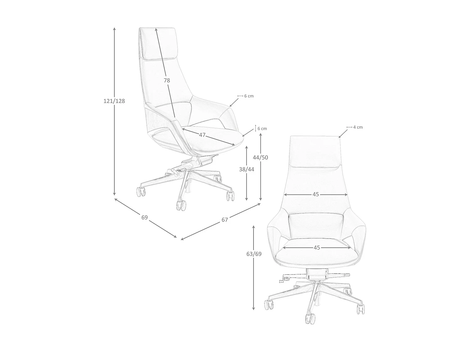 Fauteuil de bureau pivotant en similicuir marron 4209 ANGEL CERDA