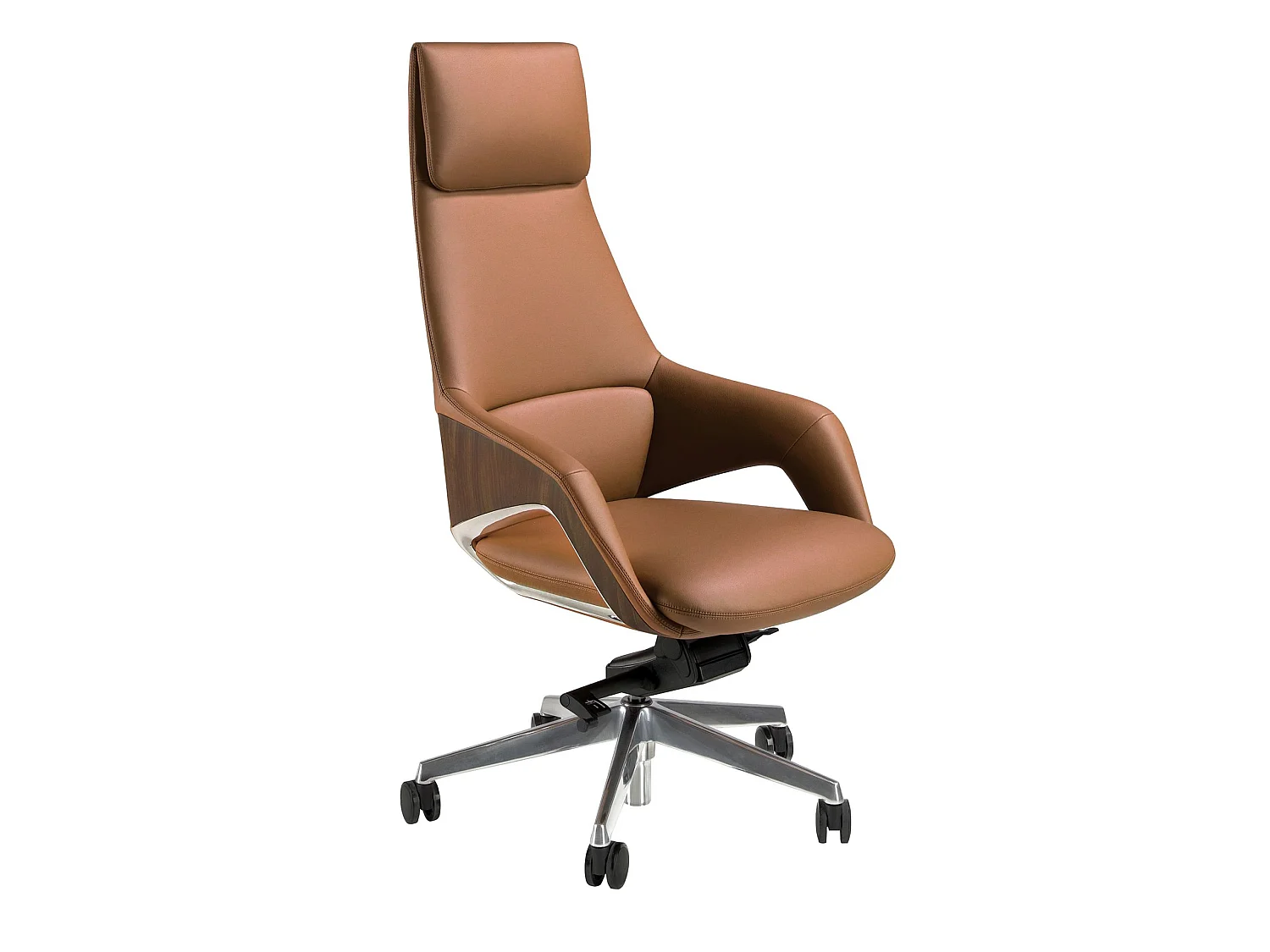 Fauteuil de bureau pivotant en similicuir marron 4209 ANGEL CERDA