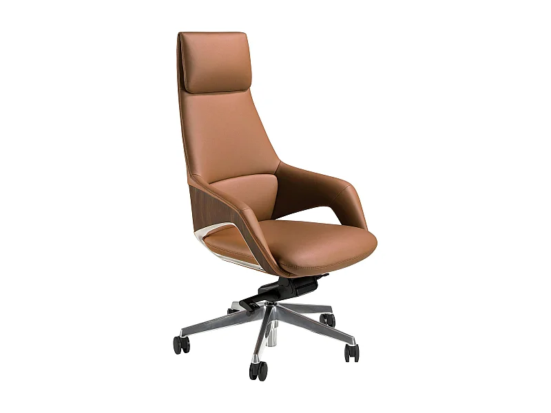 Fauteuil de bureau pivotant en similicuir marron 4209 ANGEL CERDA