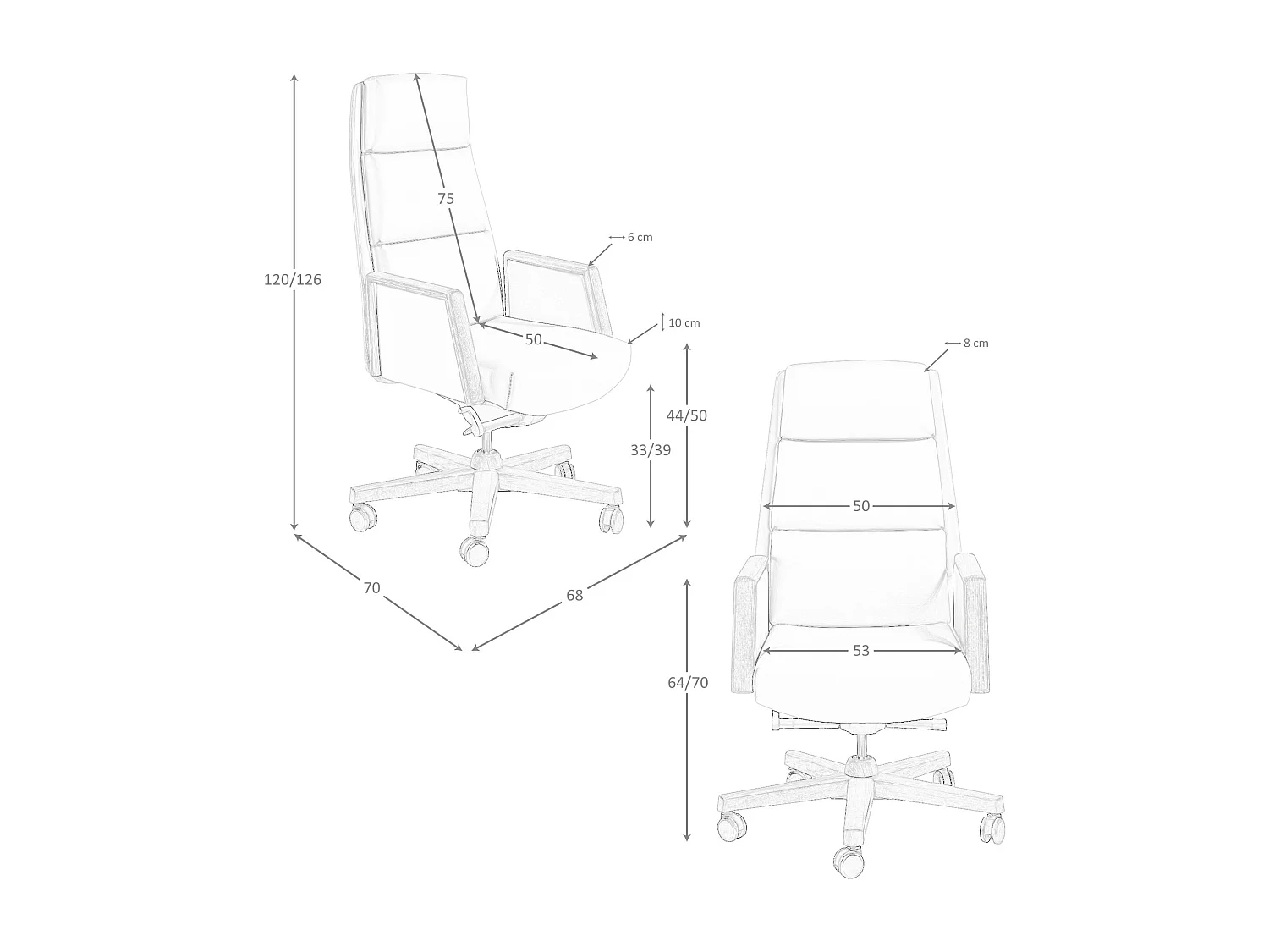 Fauteuil de bureau pivotant en similicuir noir 4214 ANGEL CERDA