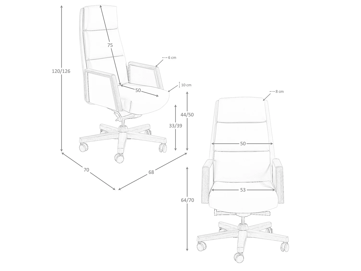 Fauteuil de bureau pivotant en similicuir noir 4214 ANGEL CERDA