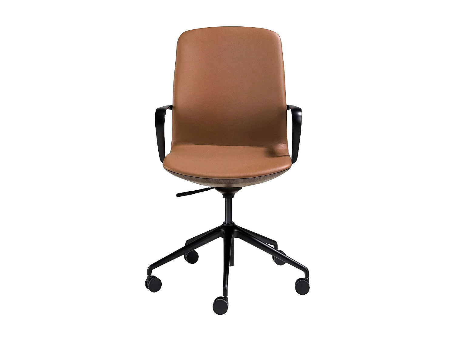 Fauteuil de bureau pivotant en similicuir marron 4219 ANGEL CERDA