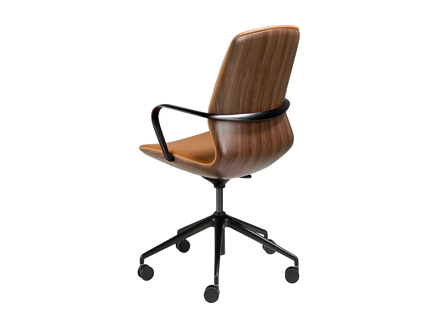 Fauteuil de bureau pivotant en similicuir marron 4219 ANGEL CERDA