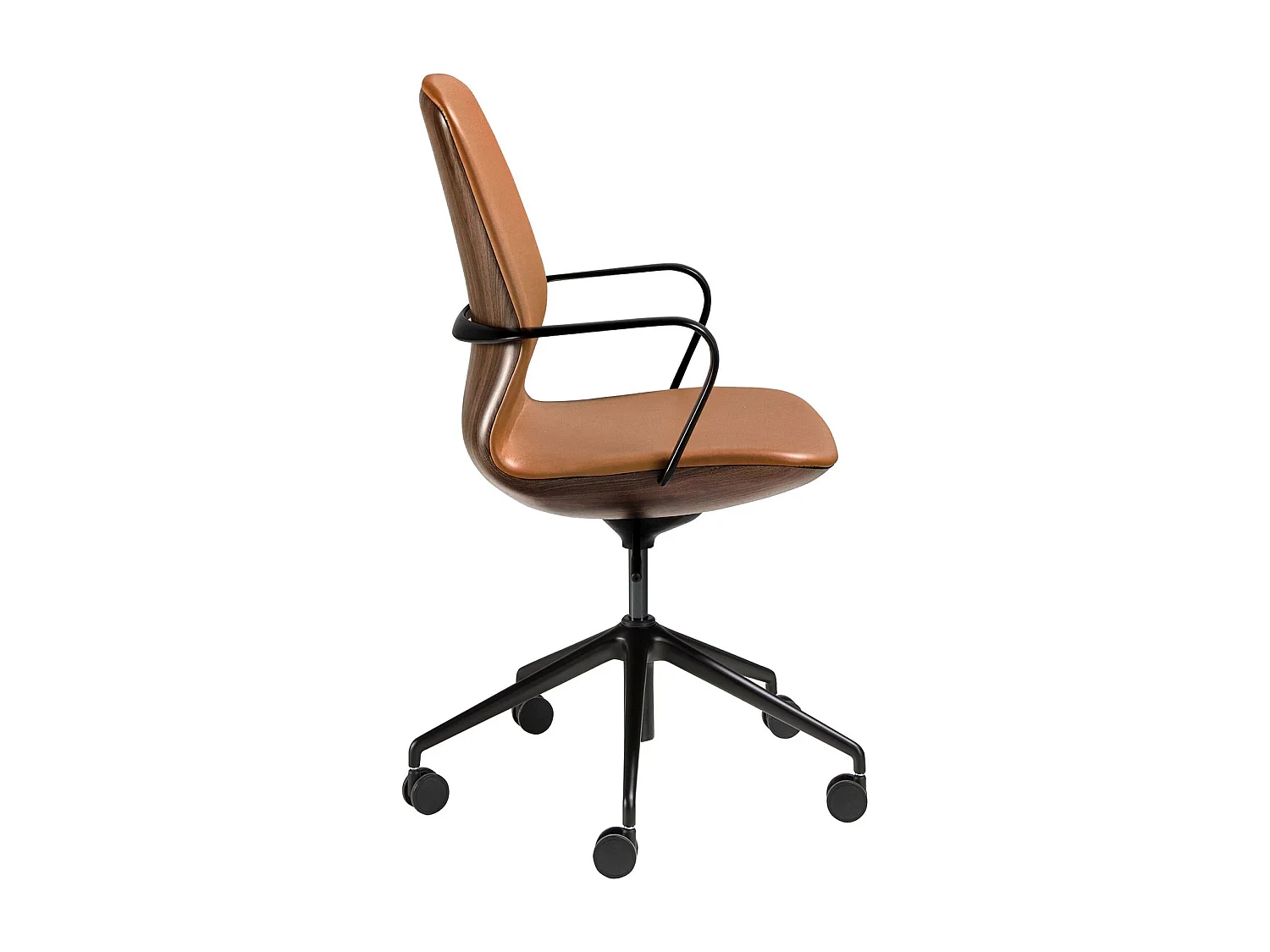 Fauteuil de bureau pivotant en similicuir marron 4219 ANGEL CERDA