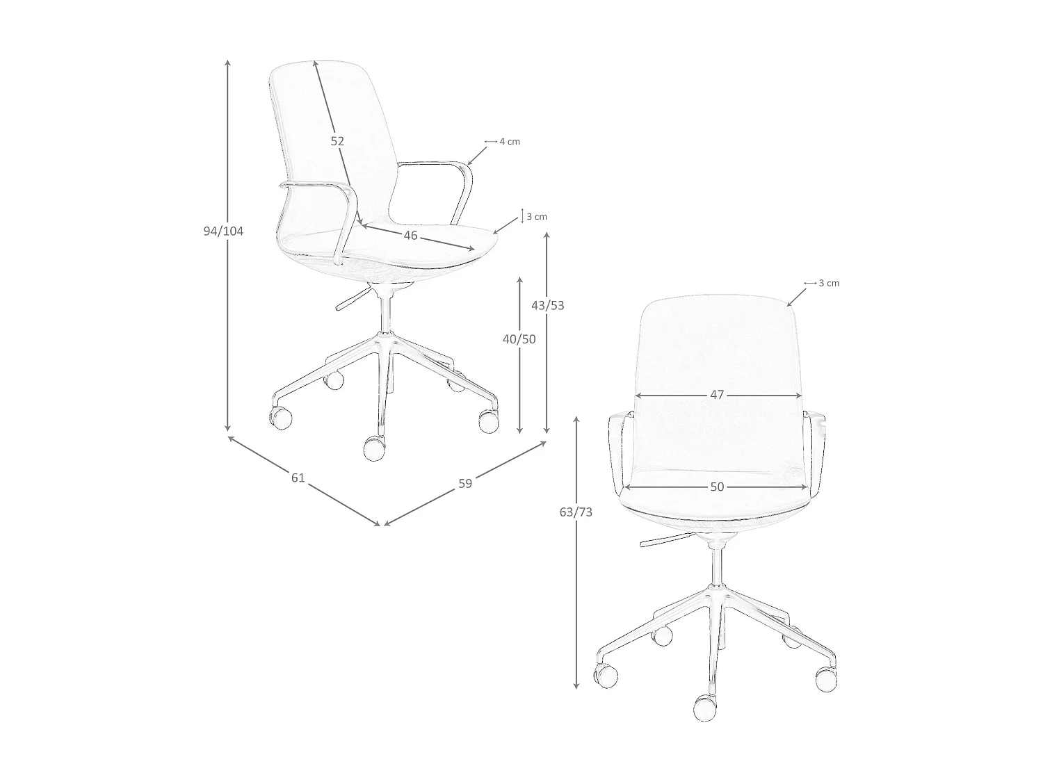 Fauteuil de bureau pivotant en similicuir marron 4219 ANGEL CERDA