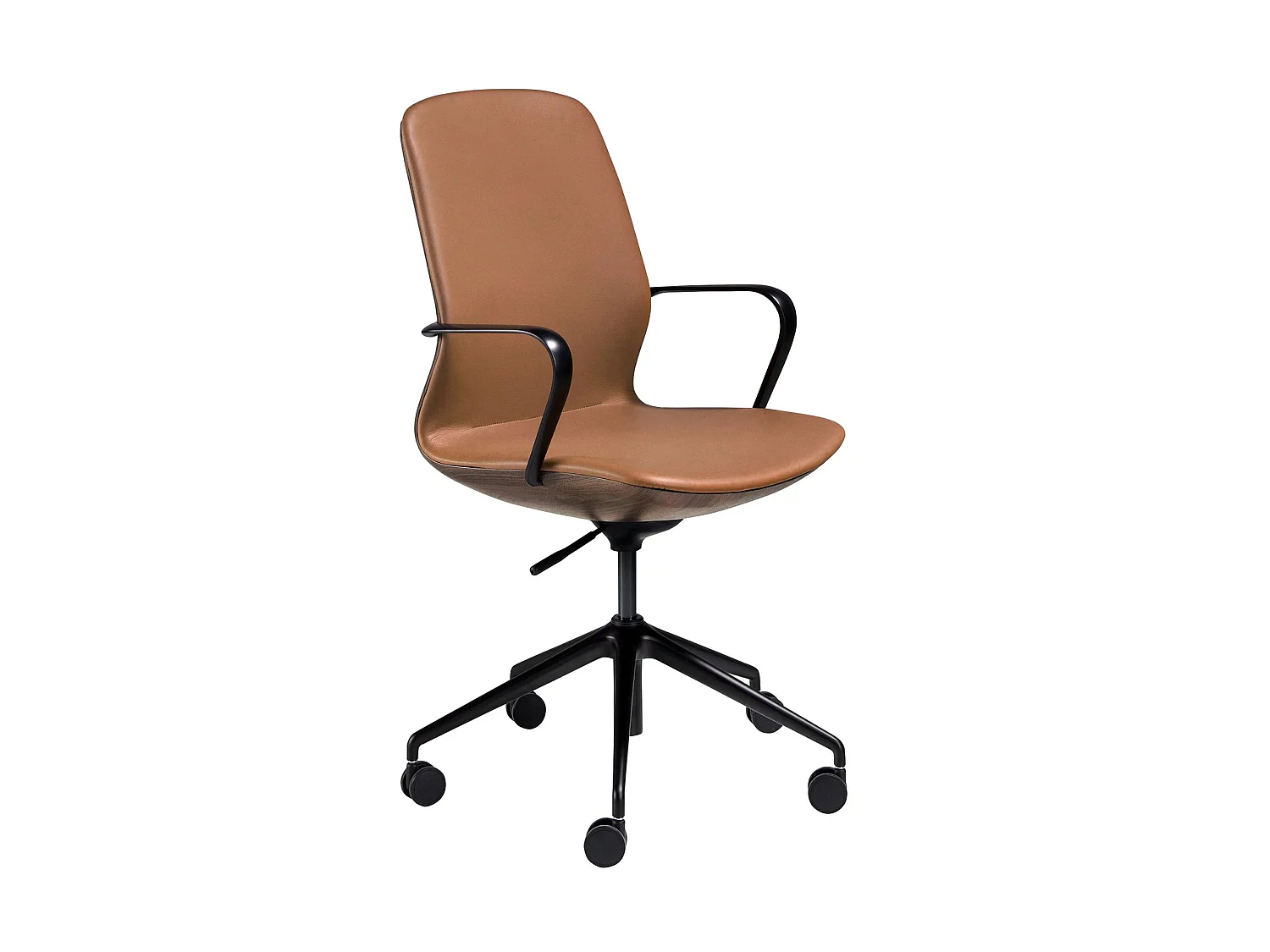 Fauteuil de bureau pivotant en similicuir marron 4219 ANGEL CERDA