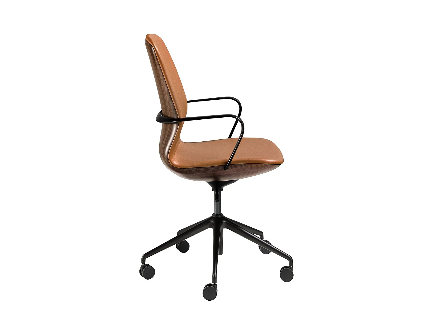 Fauteuil de bureau pivotant en similicuir marron 4219 ANGEL CERDA