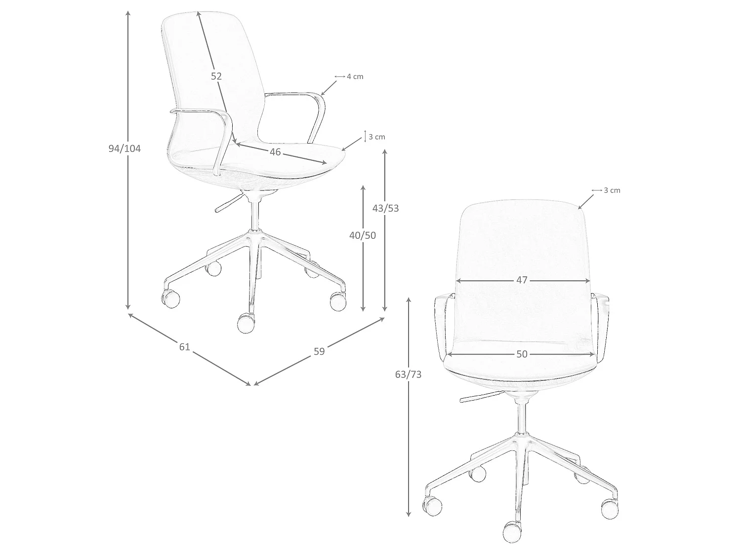 Fauteuil de bureau pivotant en similicuir marron 4219 ANGEL CERDA