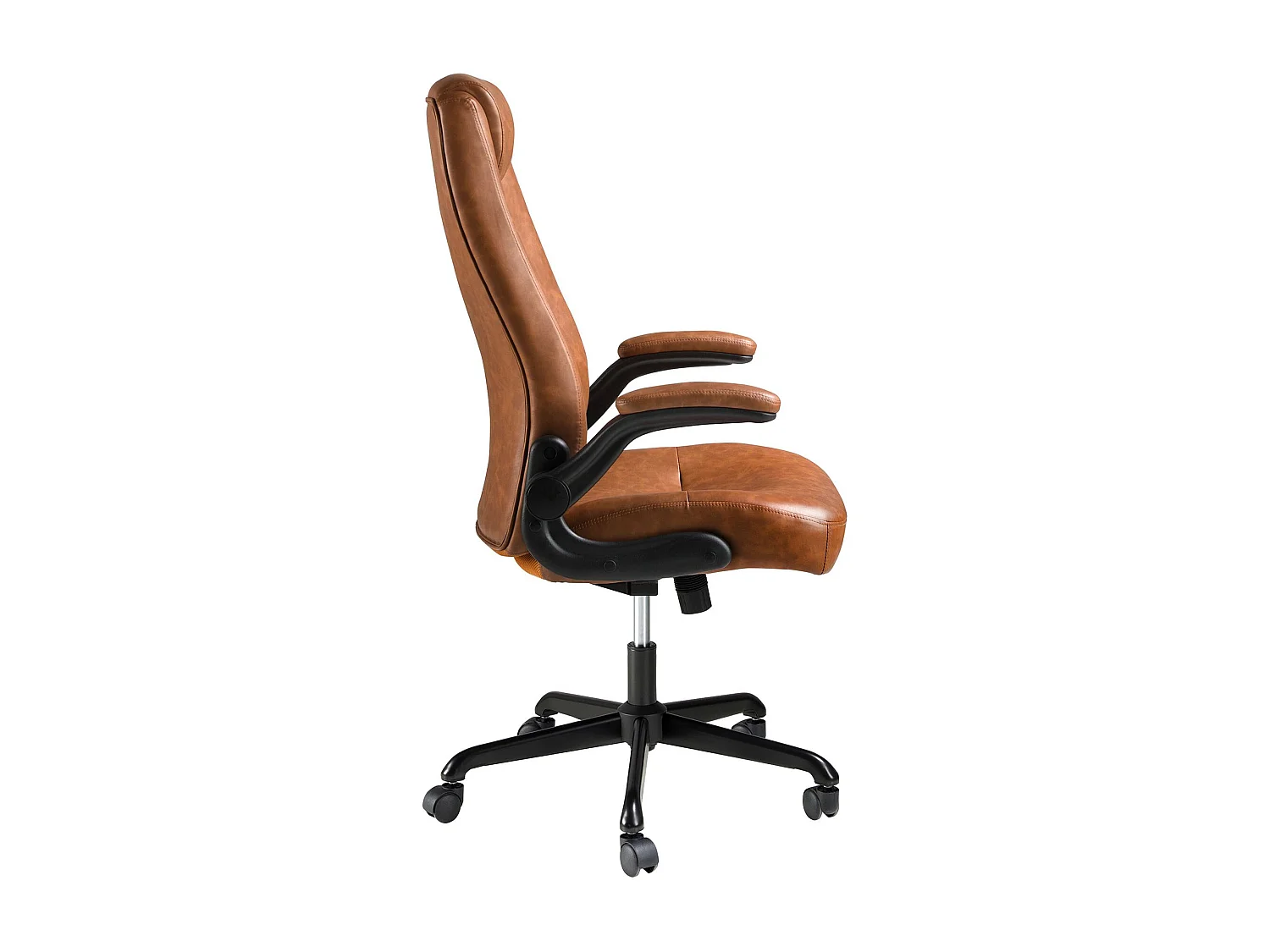 Cadeira giratória de escritório em couro sintético castanho 4223 ANGEL CERDA