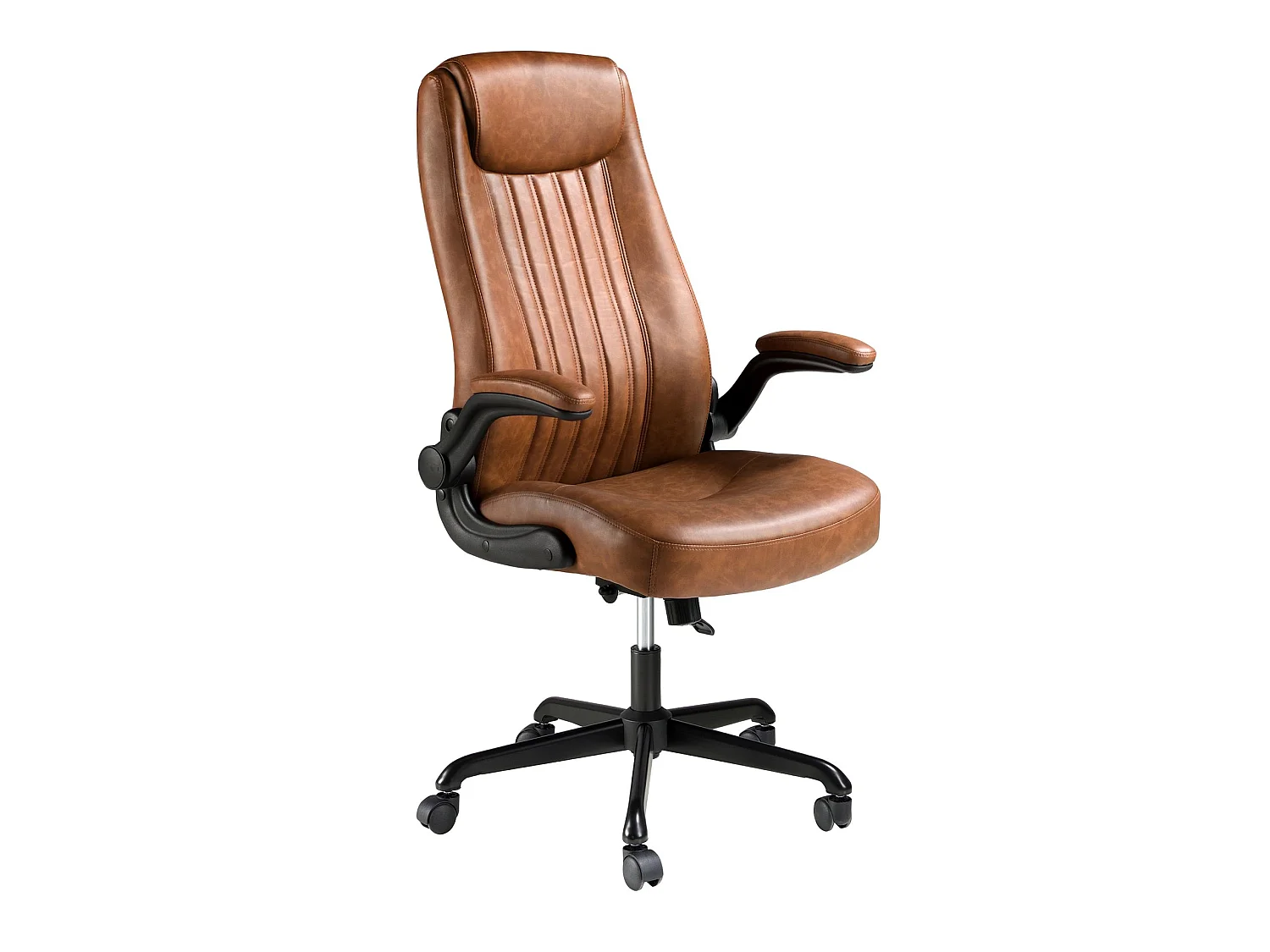 Fauteuil de bureau pivotant en similicuir marron 4223 ANGEL CERDA