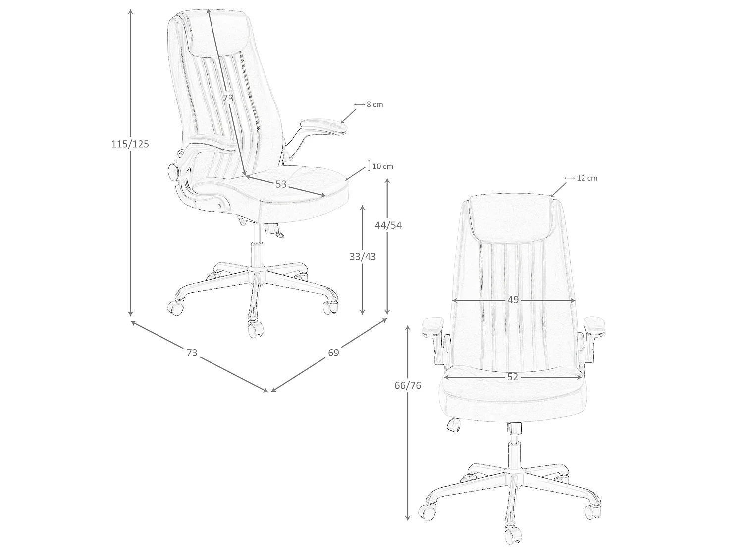 Fauteuil de bureau pivotant en similicuir marron 4223 ANGEL CERDA